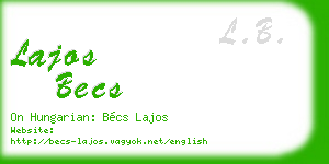 lajos becs business card