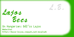 lajos becs business card